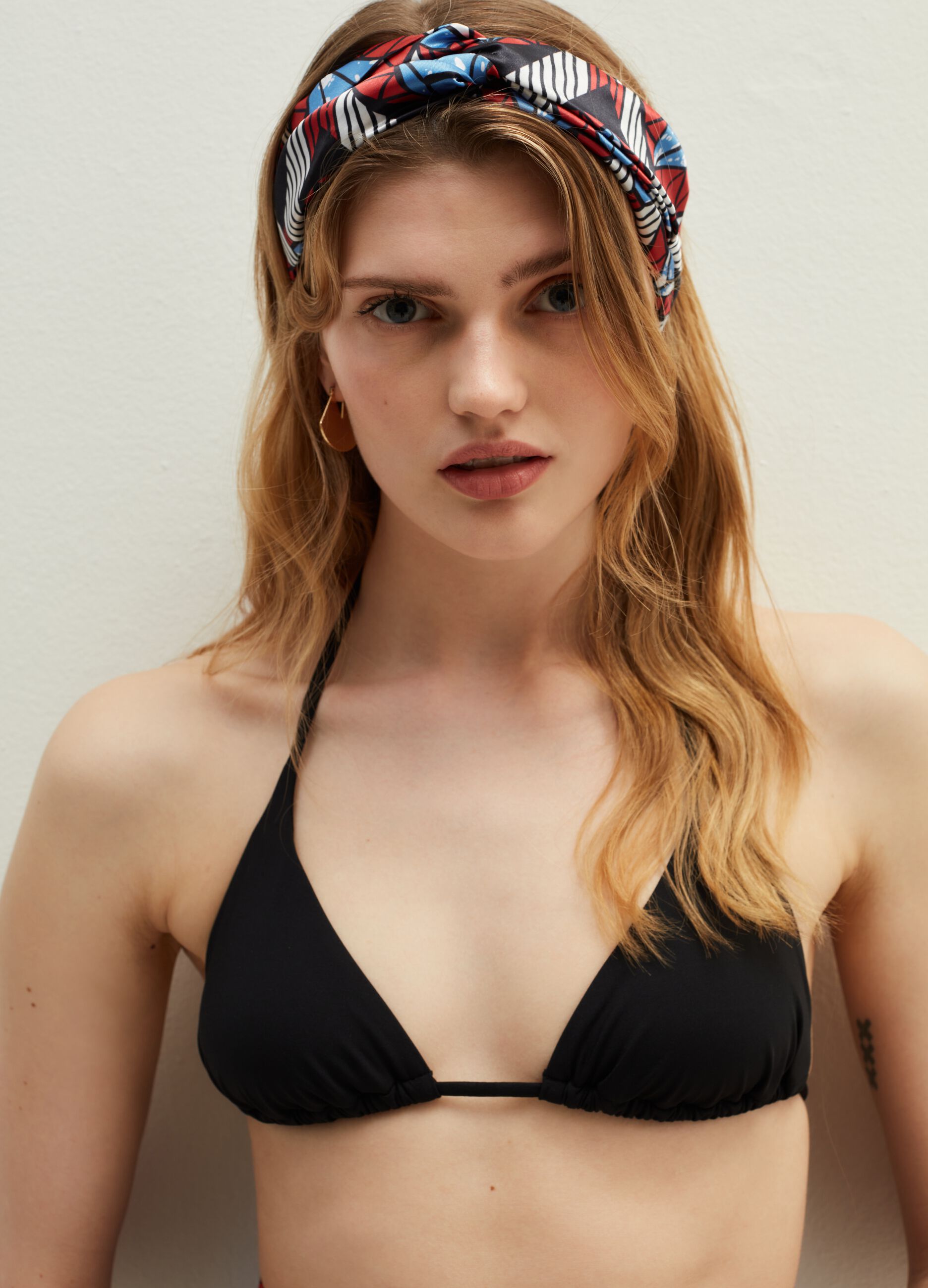 Top Bikini A Triangolo Nero Piombo Da Donna Ovs
