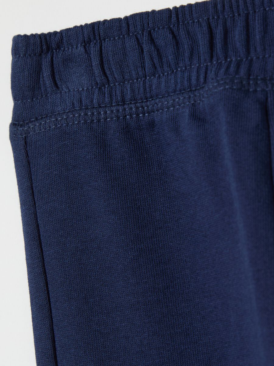 Cotton joggers with elasticated trims_2