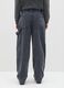 Black relaxed fit corduroy trousers in pure cotton_3