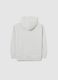 Children's grey hoodie in pure cotton oversized fit with zip_1