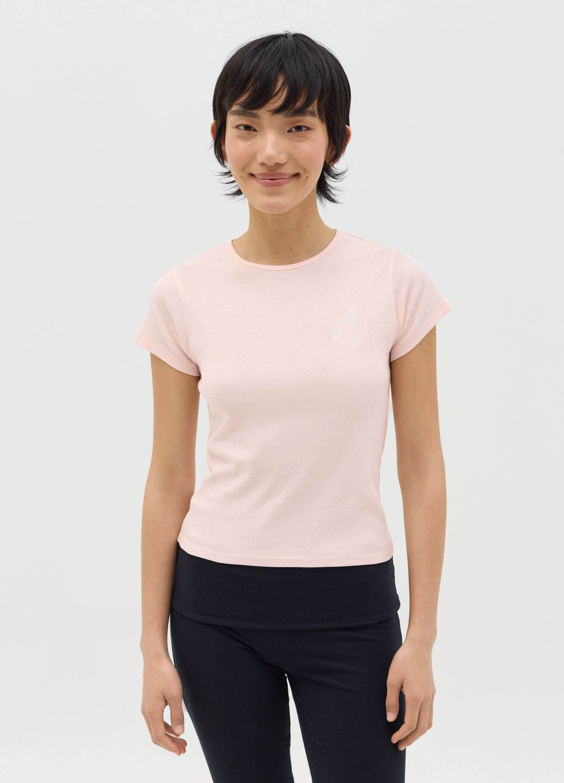 Slim-fit T-shirt in cotton