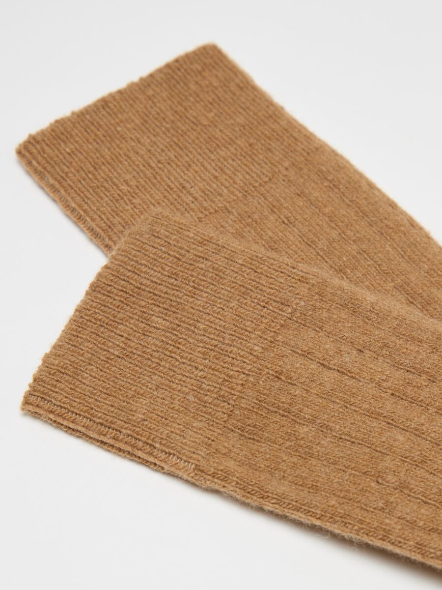 Long socks in flat-rib wool and cashmere_1