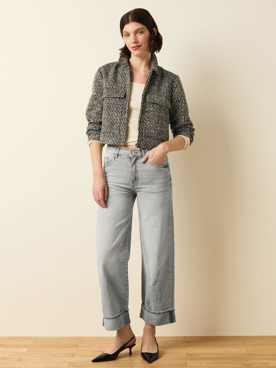 Jeans culotte a gamba larga_0