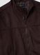 Brown padded cropped jacket with zip, oversized fit_1