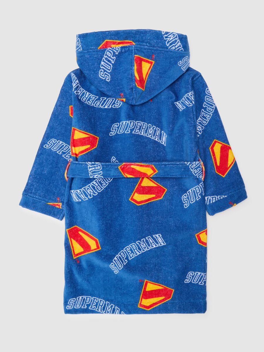 Multicolour pure cotton Superman robe for boys_1