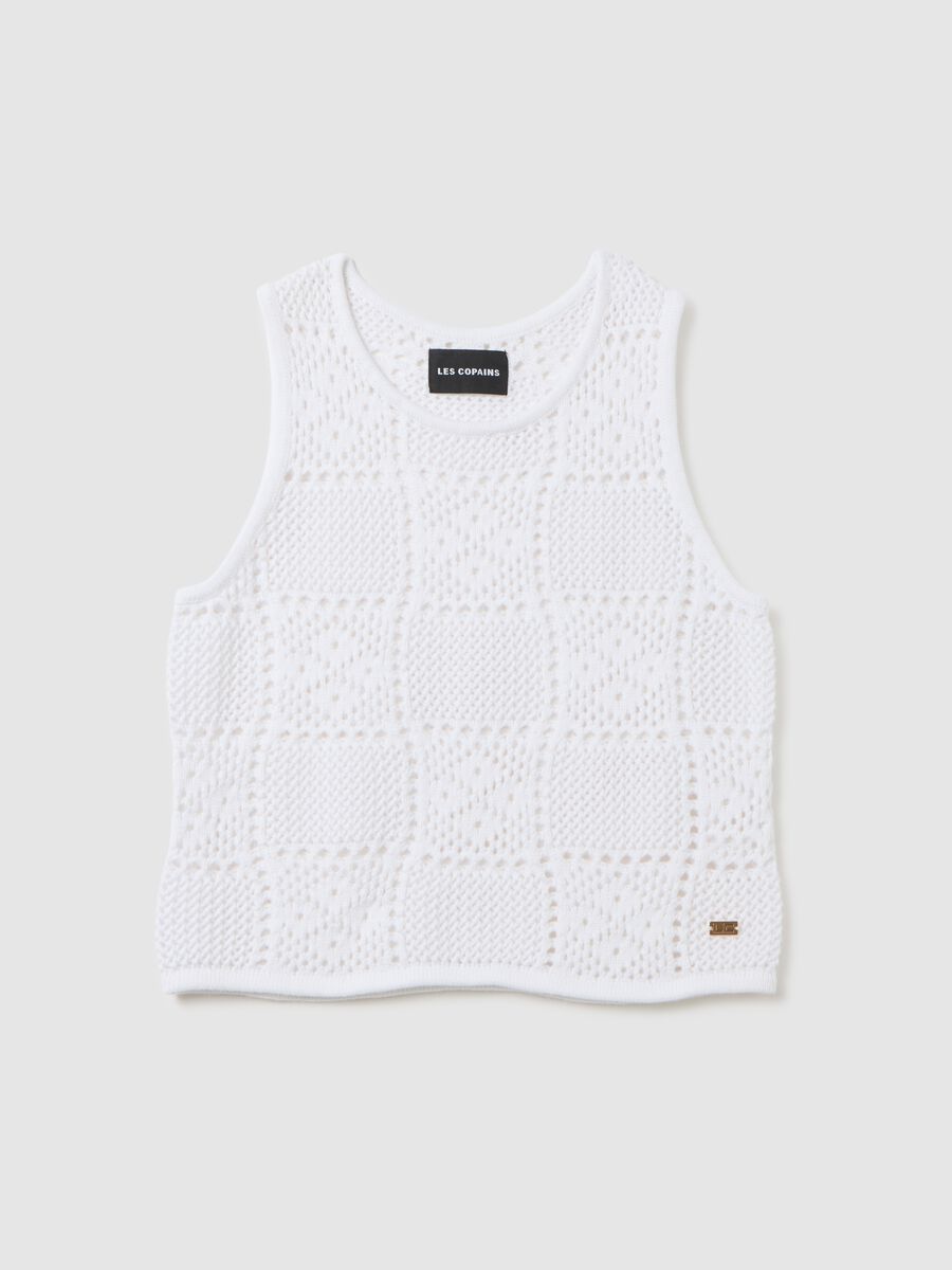 White Les Copains Housebrand Cotton Top_4