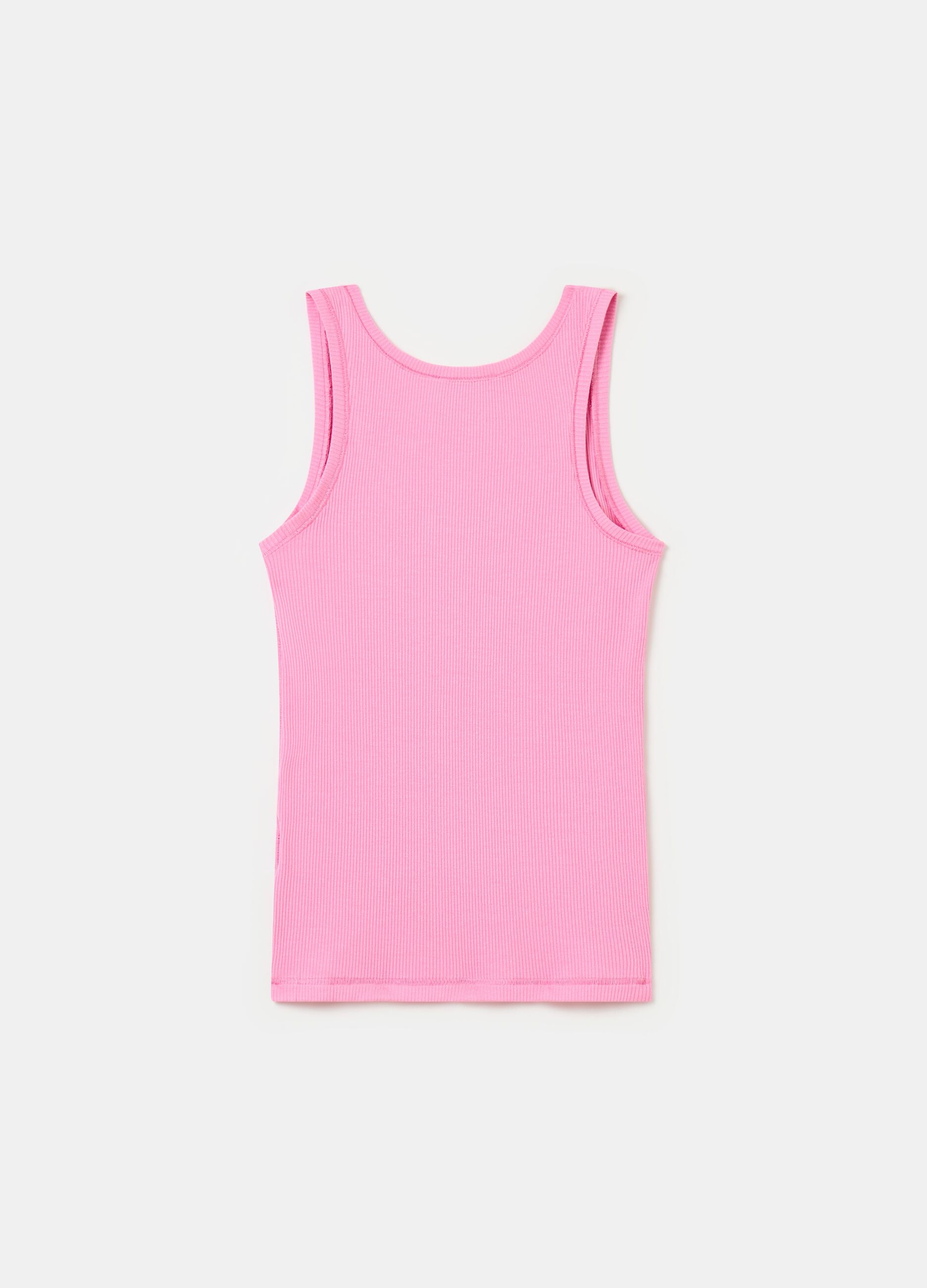 Ribbed Tank Top Pink