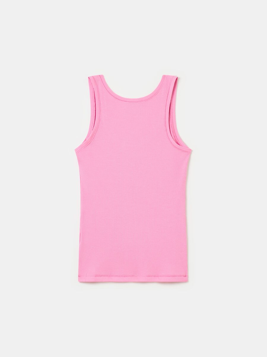 Ribbed Tank Top Pink_5