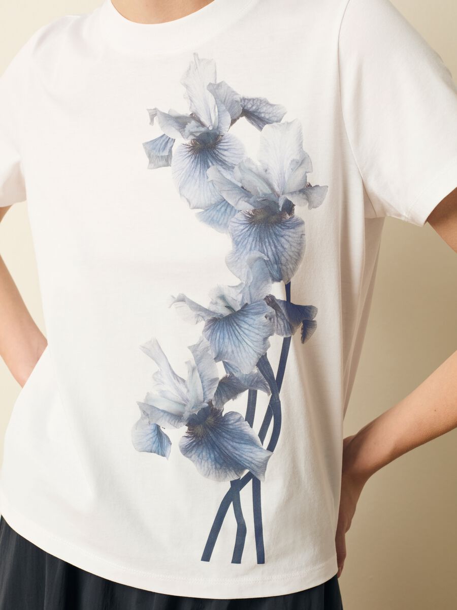 Cotton T-shirt with flowers print_2