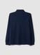 Navy stretch-cotton long-sleeve polo shirt, regular fit_6