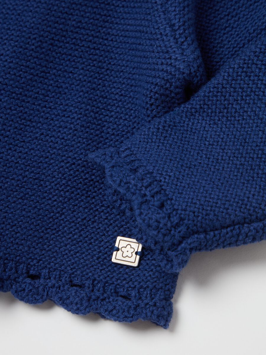 Cotton cardigan with wavy edging_2