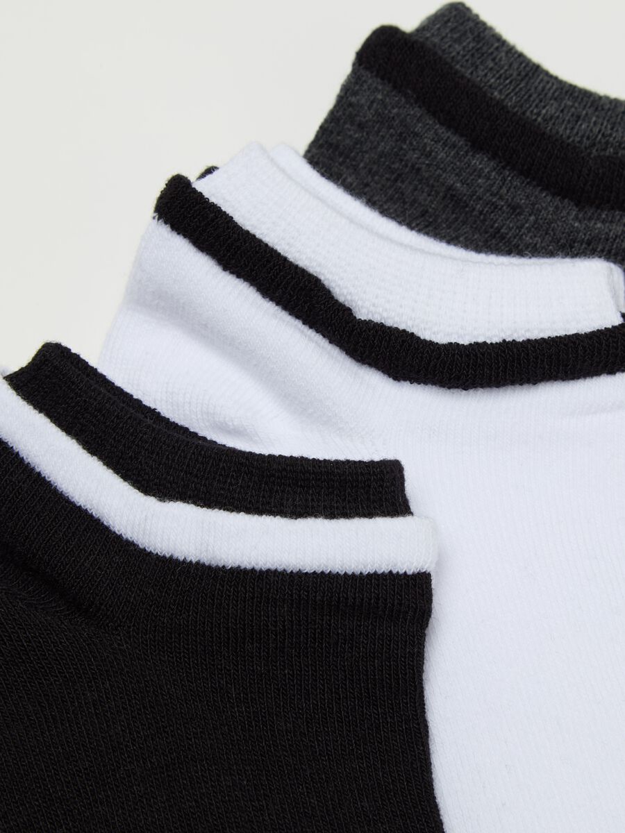 Seven-pair pack sneaker liners with striped design_1