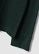 Green pure cotton T-shirt with structured stand collar, regular fit_1