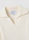 White viscose-blend fitted polo-collar top_5