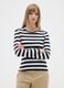 Long Sleeve White and Black Striped T-Shirt_1