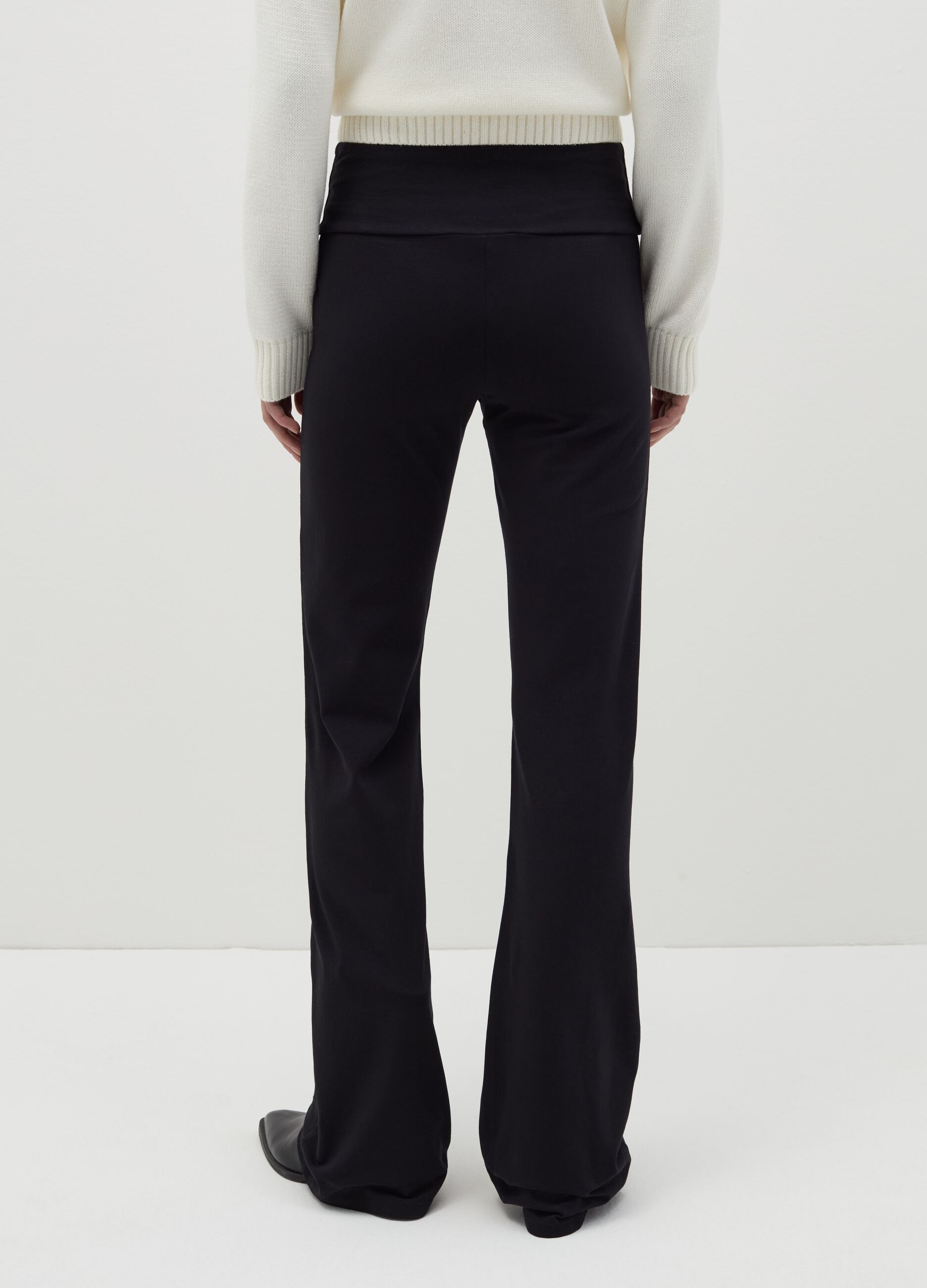 Leggings flare fit in cotone stretch