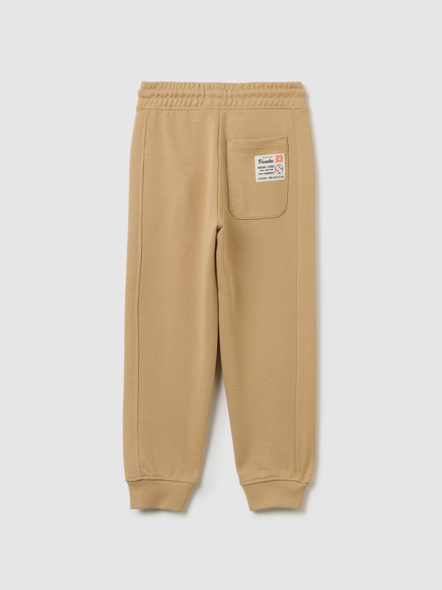 Children's trousers in pure beige cotton regular fit_1