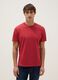 Regular Fit Red Pure Cotton T-shirt_0