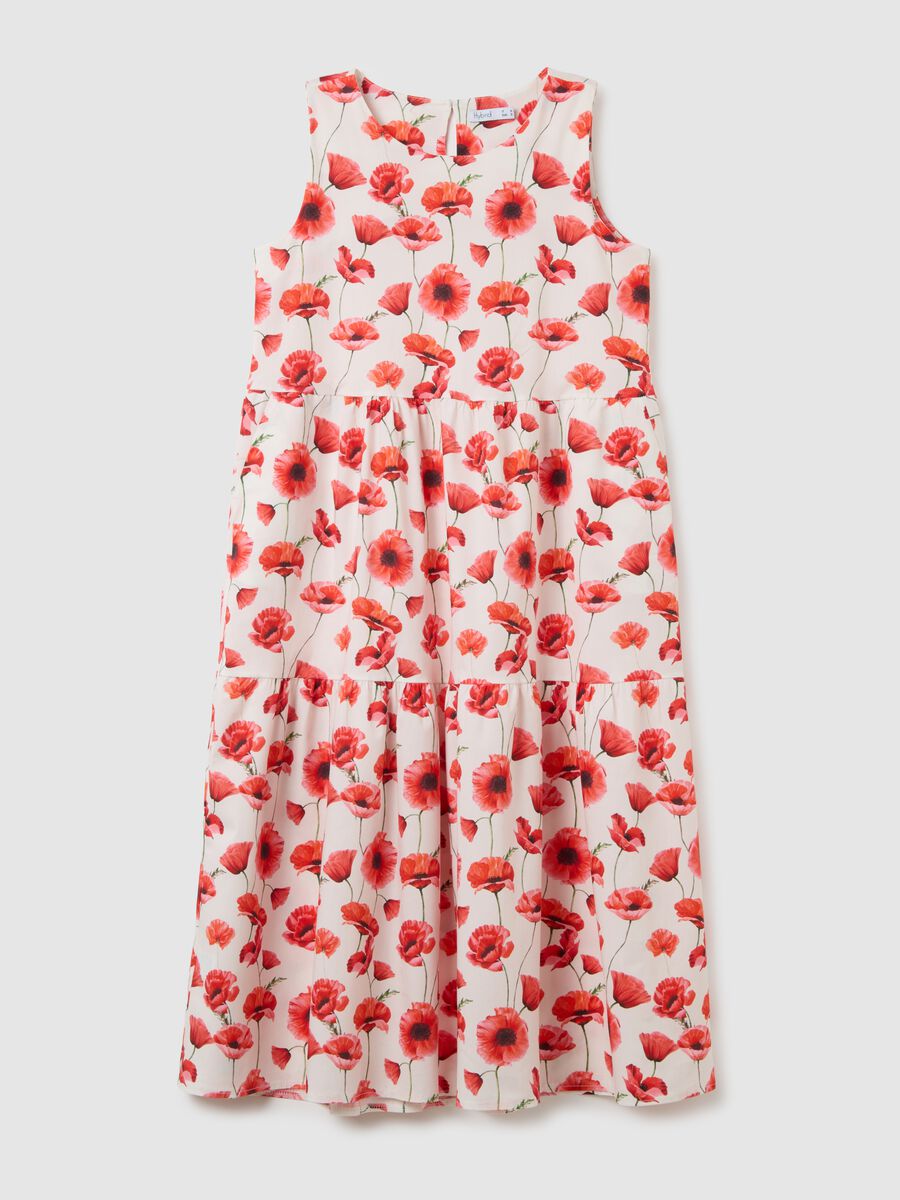 Women's Long Multicolour Cotton Dress Regular Fit_4