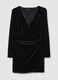 Black velvet regular fit dress with sparkling points_4