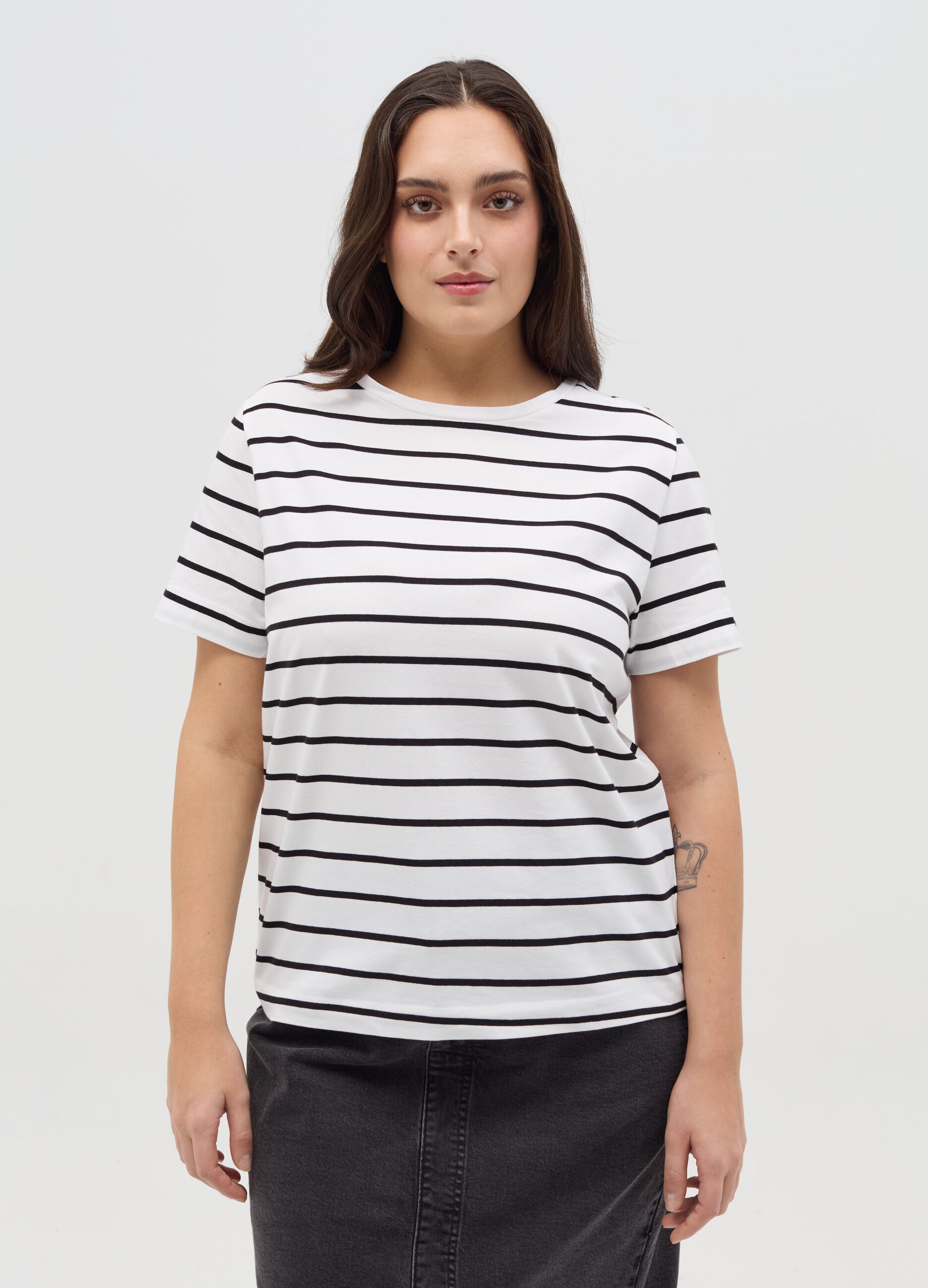 T-shirt in cotone stretch Curvy