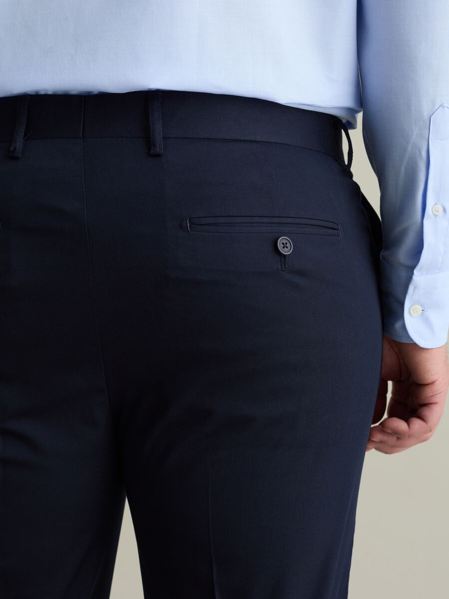 Regular-fit, solid colour smart trousers_3