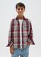 Boys' pure cotton multicolour regular fit shirt_0