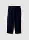 Jeans chino blu in puro cotone baggy fit_4