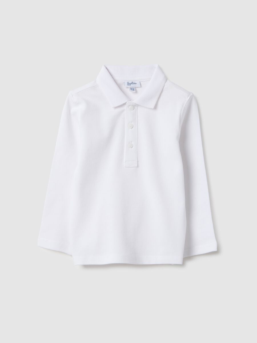 White pure cotton polo for boys regular fit_0