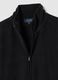 Black fleece fitted jacket with zip_5