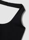 Black stretch cotton top_5