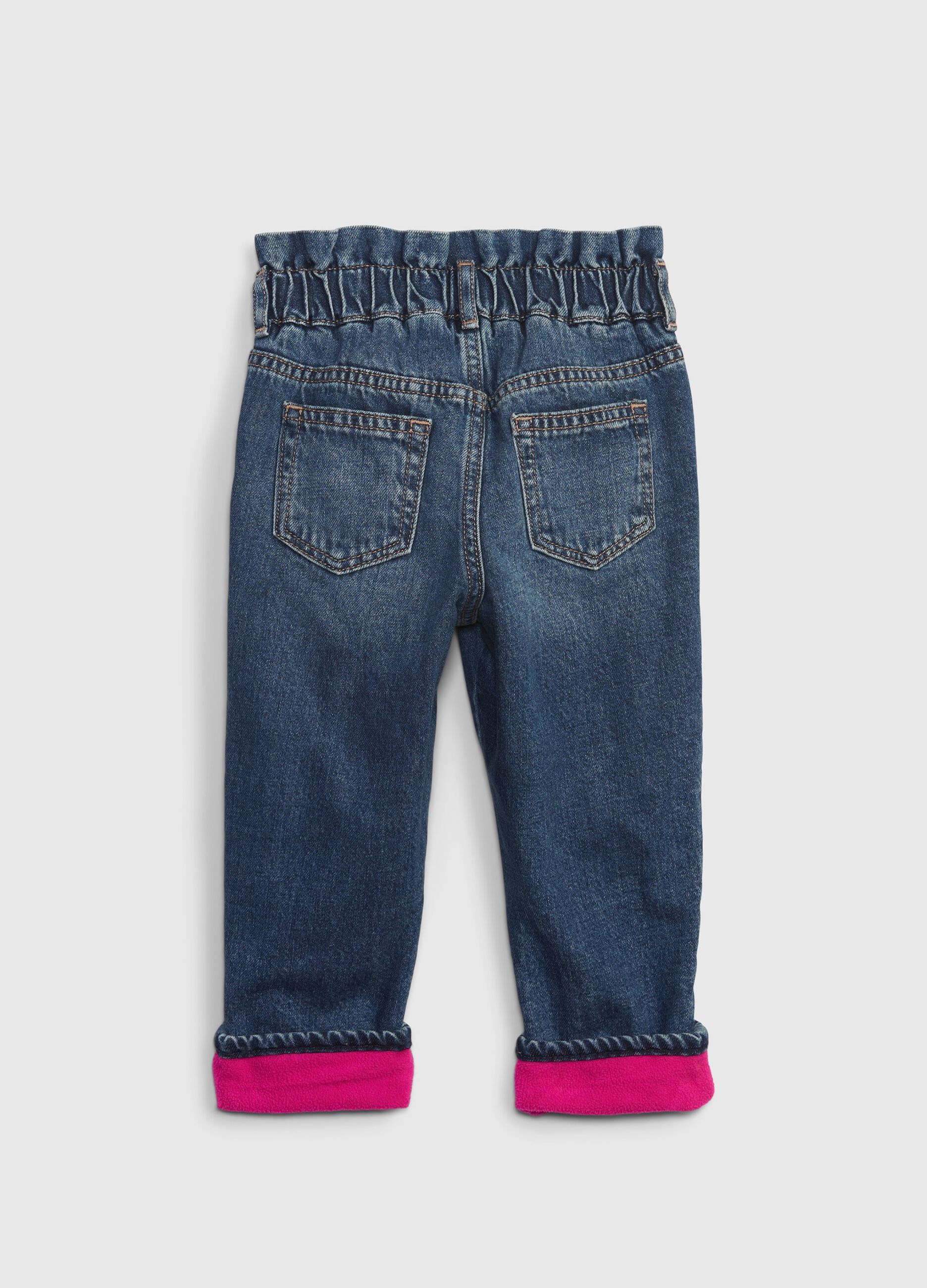 Jeans mom fit con patch Disney Minnie 