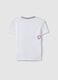 T-shirt in cotone elasticizzato bianco da ragazza slim fit con Kuromi_1