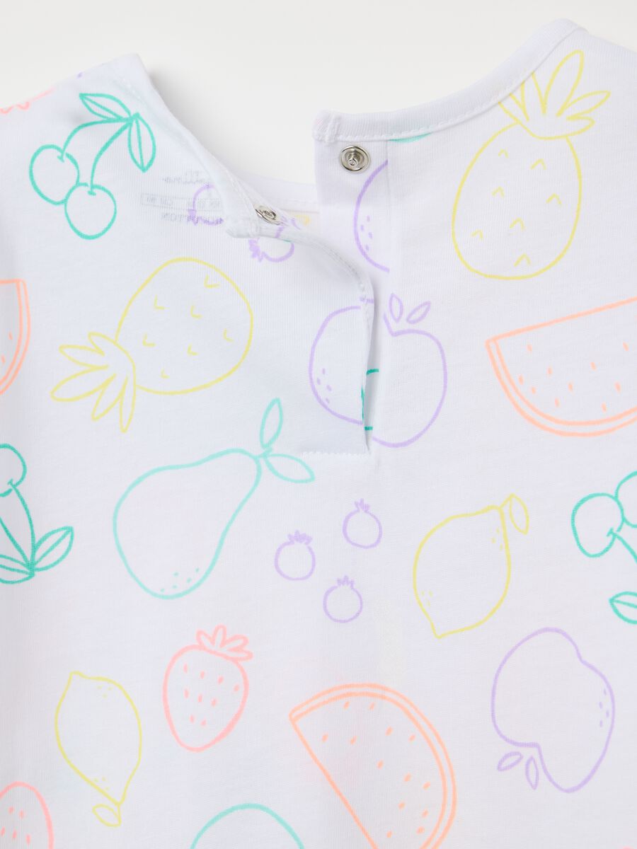 Short children's pyjamas in pure cotton with colourful fruit_2