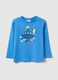 T-shirt maniche lunghe in cotone con stampa _0