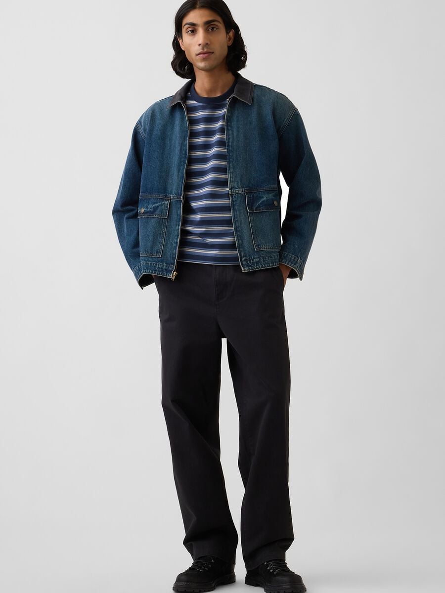 Pantaloni neri in puro cotone_0