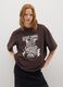 Women's brown pure cotton T-shirt_0
