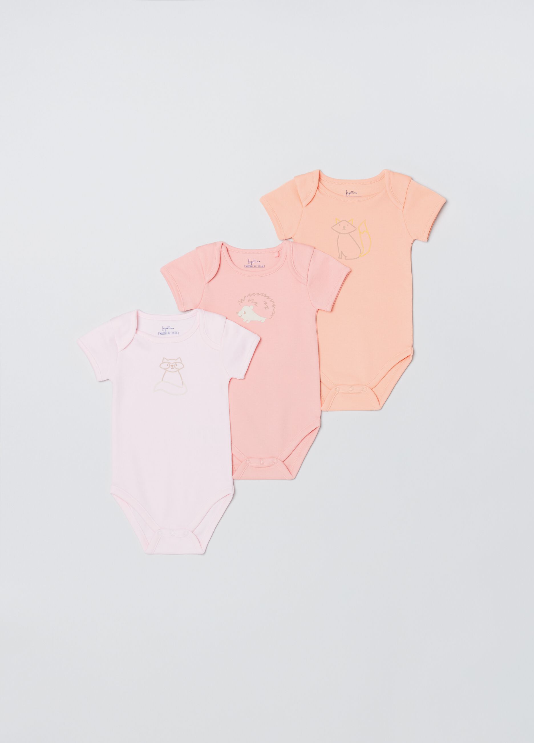 Tripack body in cotone con stampa_0