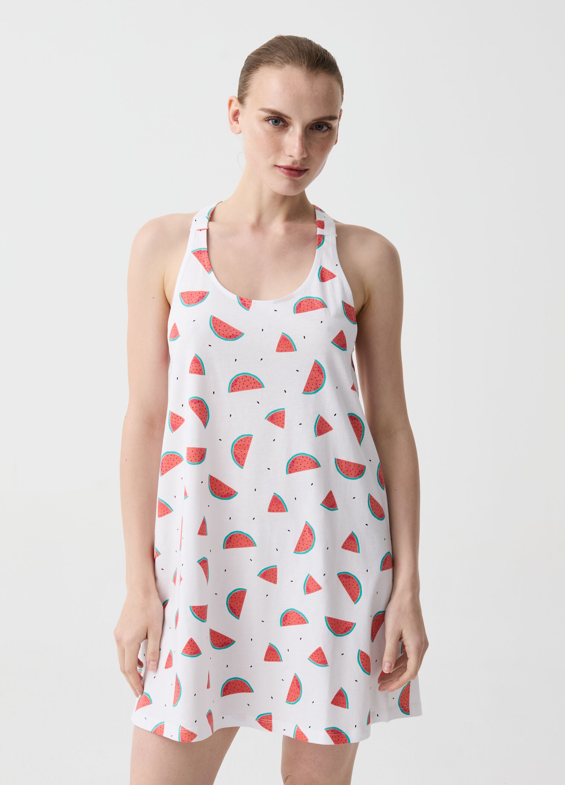 Nightdress with watermelon print