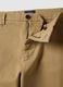 Beige stretch cotton carrot fit trousers_5
