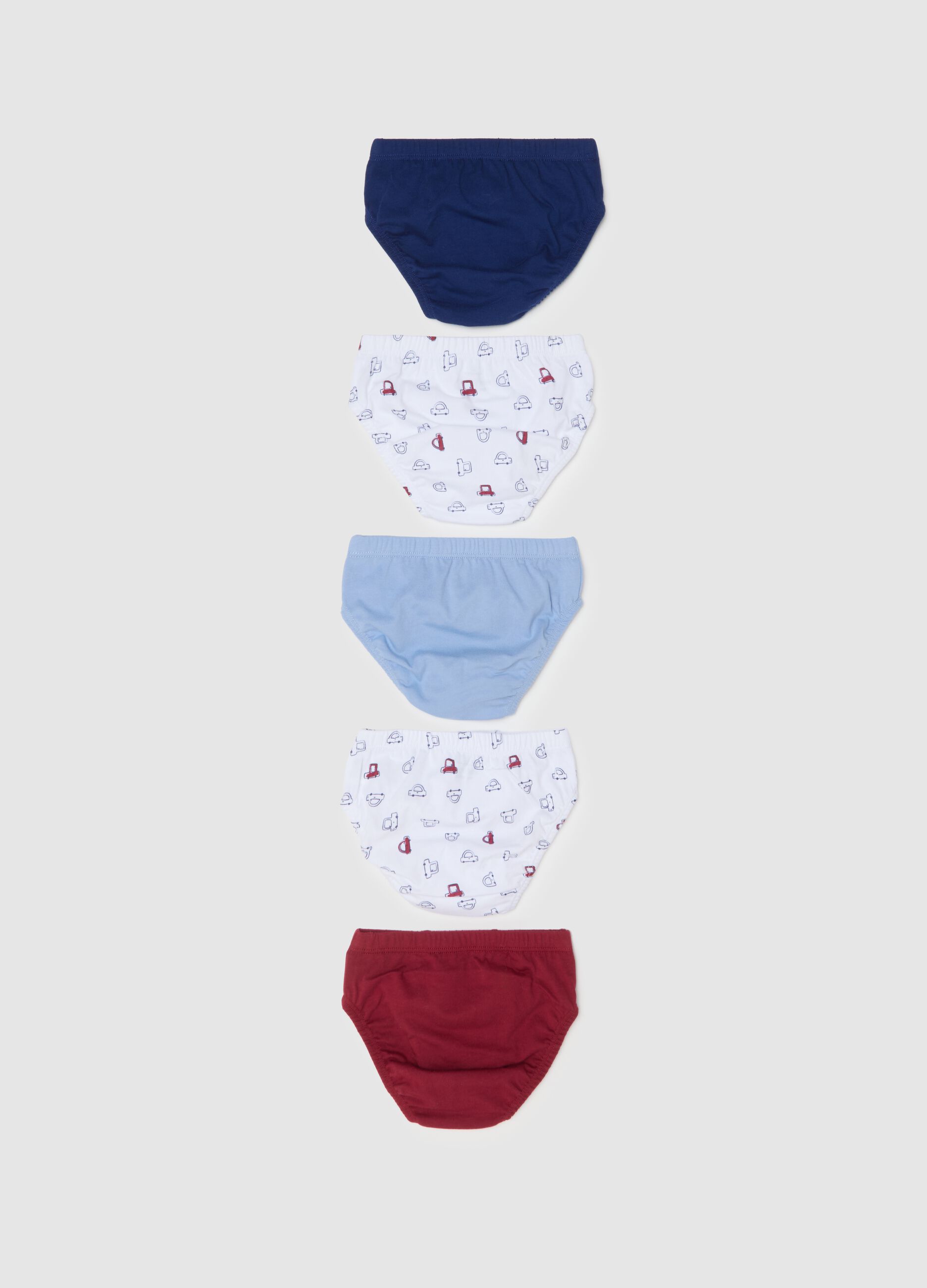 Multipack set of boys' pure cotton multicolour briefs