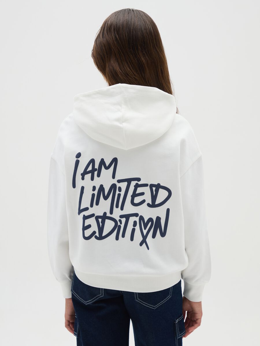 Girls' oversized pure cotton white hoodie_1