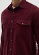Red pure cotton corduroy regular fit shirt_3