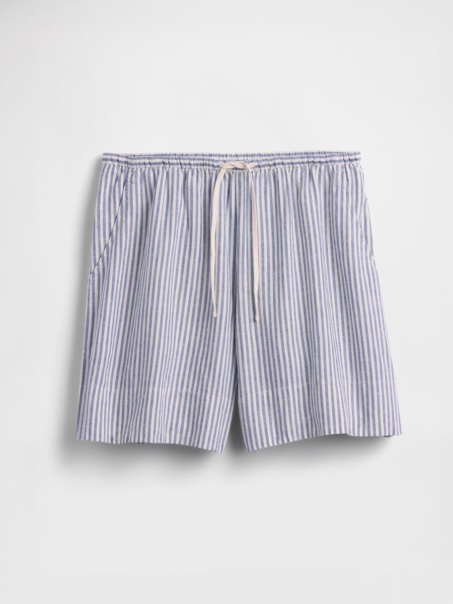 Striped linen-blend shorts_5
