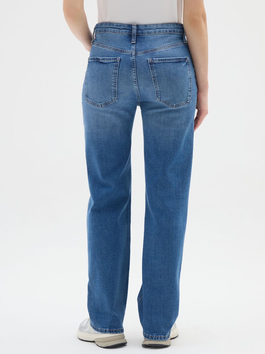 Stretch blue straight jeans_2