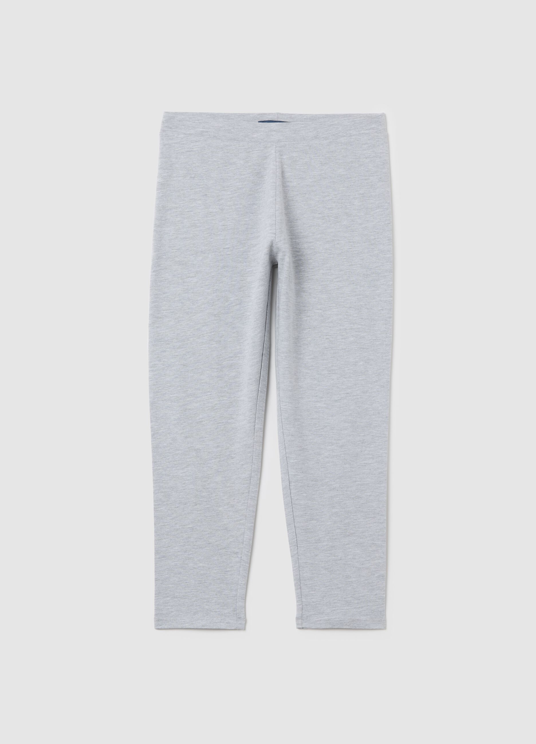 Grey stretchy cotton leggings by Ovs