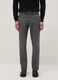Grey stretch cotton blend slim fit chino trousers_1