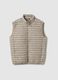 Ultra-light beige regular fit gilet without hood_4