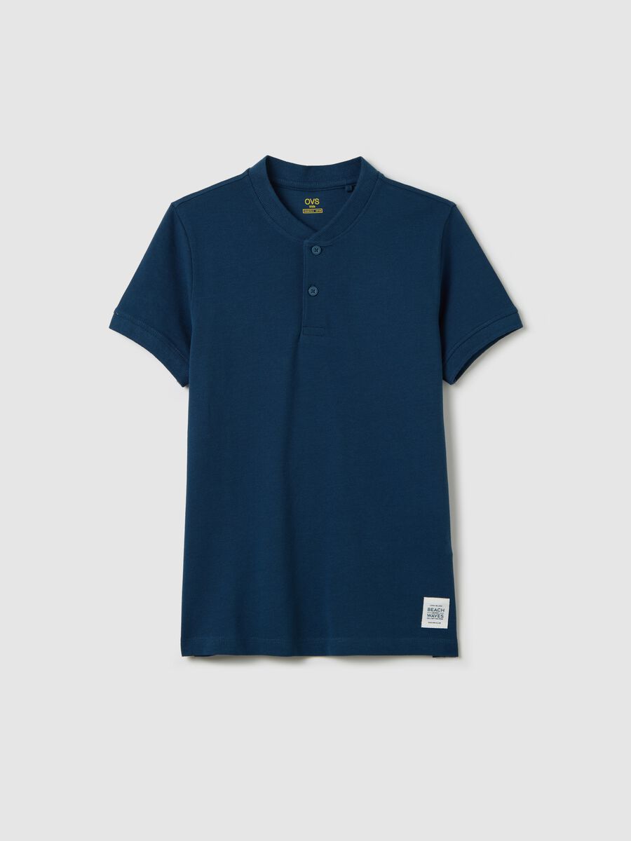 Boys’ blue polo shirt in 100% cotton with regular fit_3
