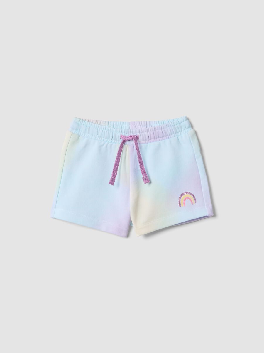 Multicolour pure cotton regular fit shorts for girls_0